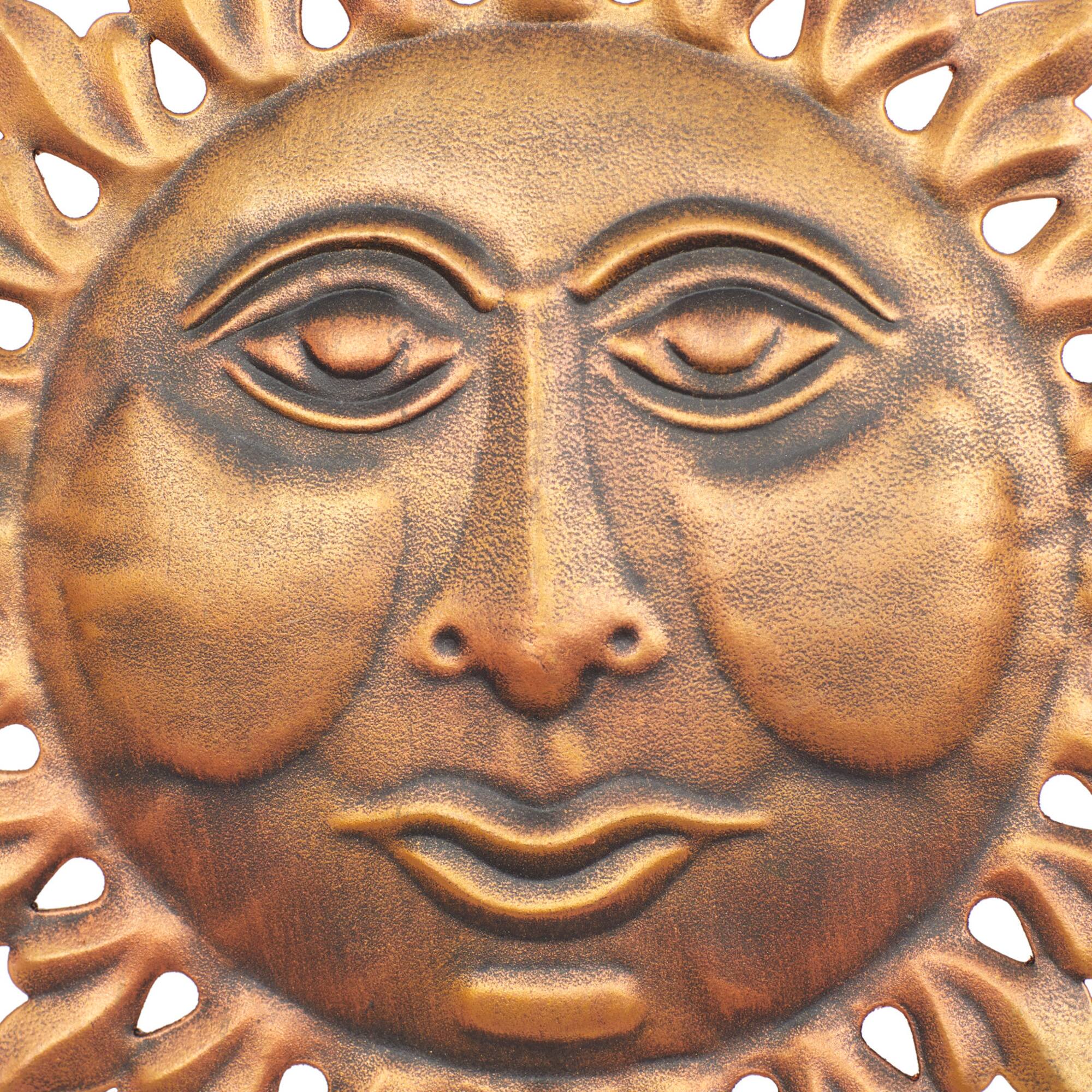 19" Brown Metal Eclectic Sun Wind Chime